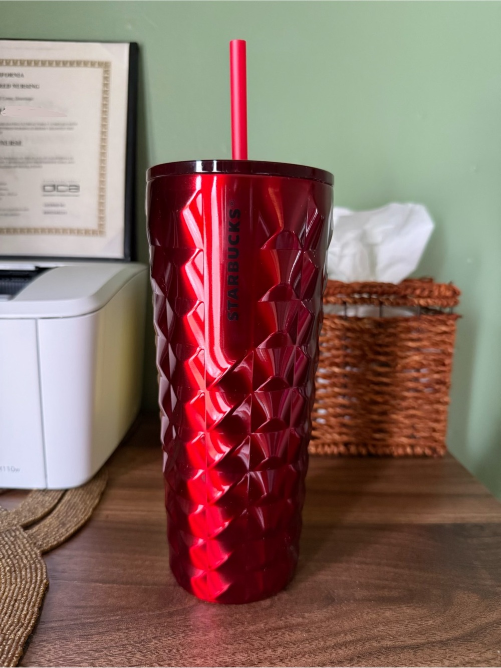 Starbucks Stainless Steel Red Tumbler with Straw
